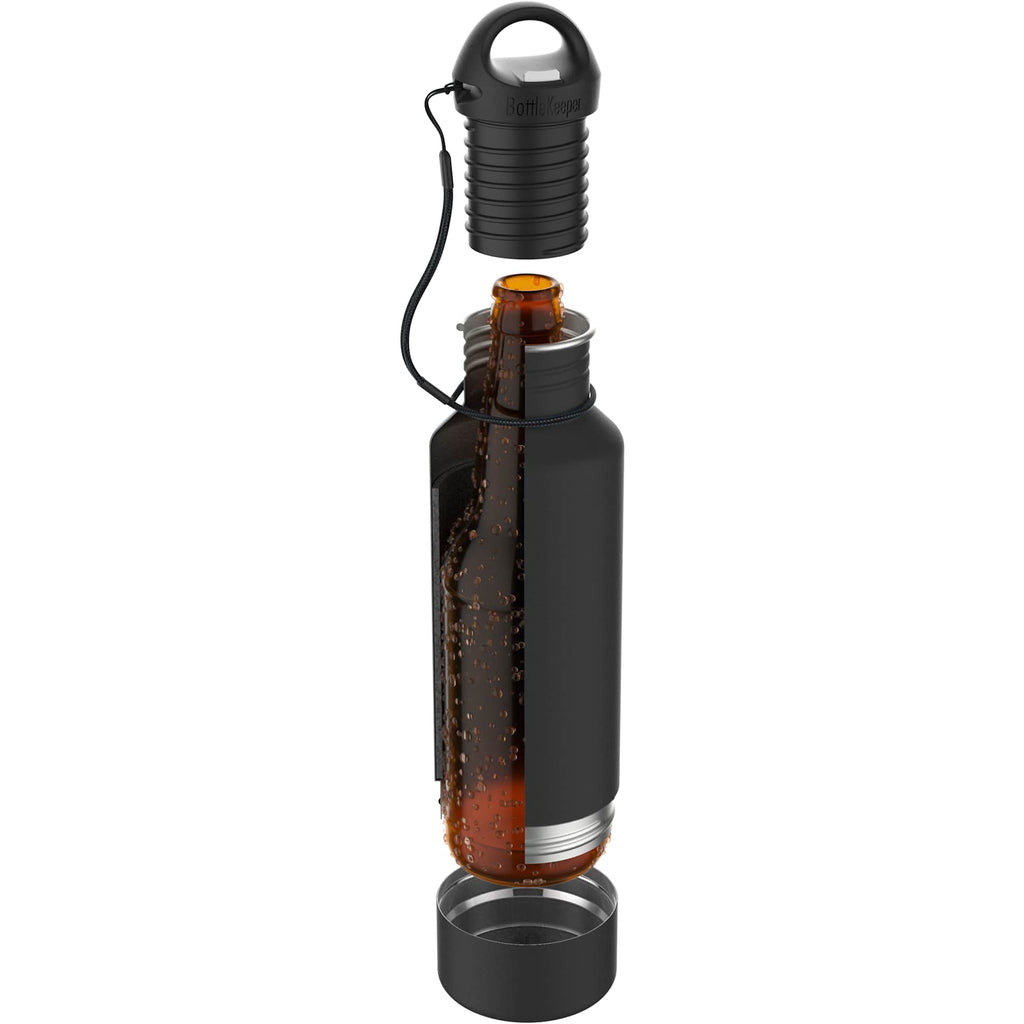 BottleKeeper Standard Insulated Bottle Holder - Black - Left Angle