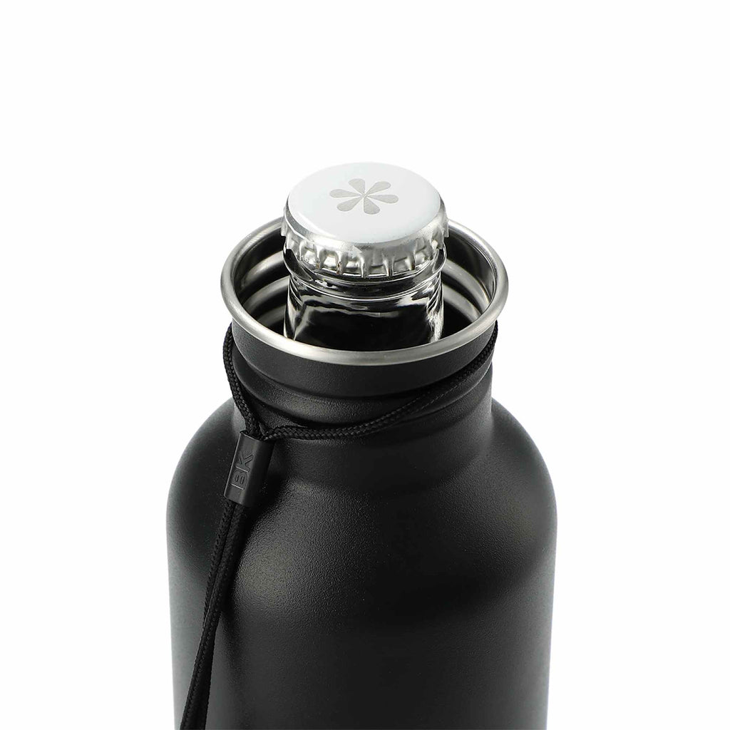 BottleKeeper Standard Insulated Bottle Holder Laser Engraving - Black - Right Angle 3