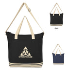 Bottom Line Recycled Cotton Tote Bag, 10 oz Embroidery - Bottom Line 10 Oz. Recycled Cotton Tote Bag
