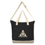 Bottom Line Recycled Cotton Tote Bag, 10 oz - Natural with Black - Silk Screen
