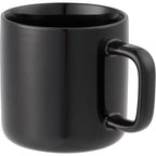 Boulder Ceramic Mug with Square Handle, 12 oz - Black - Photo