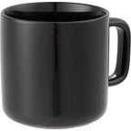 Boulder Ceramic Mug with Square Handle, 12 oz - Black - Right Angle