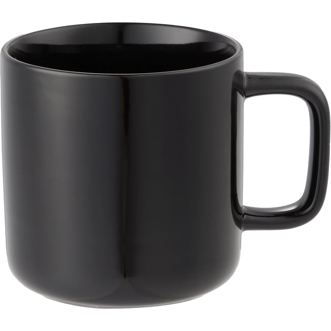 Boulder Ceramic Mug with Square Handle, 12 oz Laser Engraving