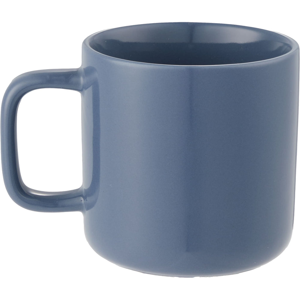 Boulder Ceramic Mug with Square Handle, 12 oz - Nightfall Blue - Back