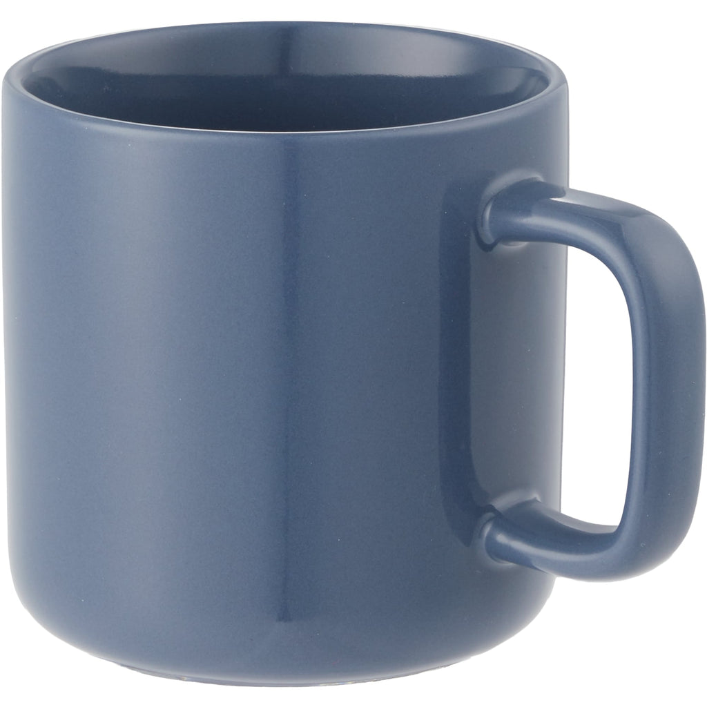 Boulder Ceramic Mug with Square Handle, 12 oz - Nightfall Blue - Left Angle