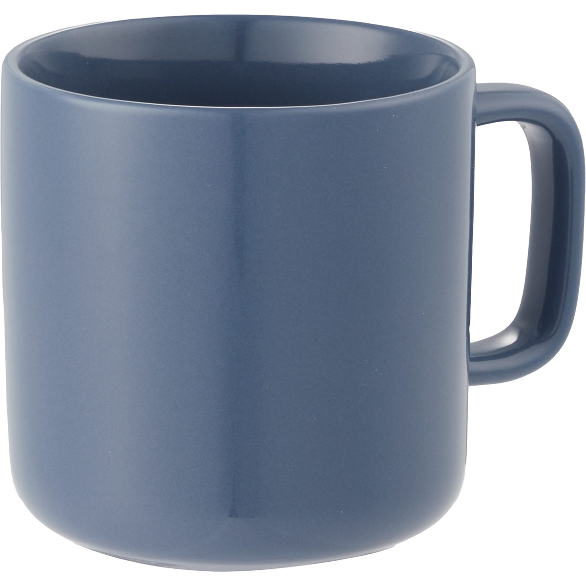 Boulder Ceramic Mug with Square Handle, 12 oz - Nightfall Blue - Right Angle