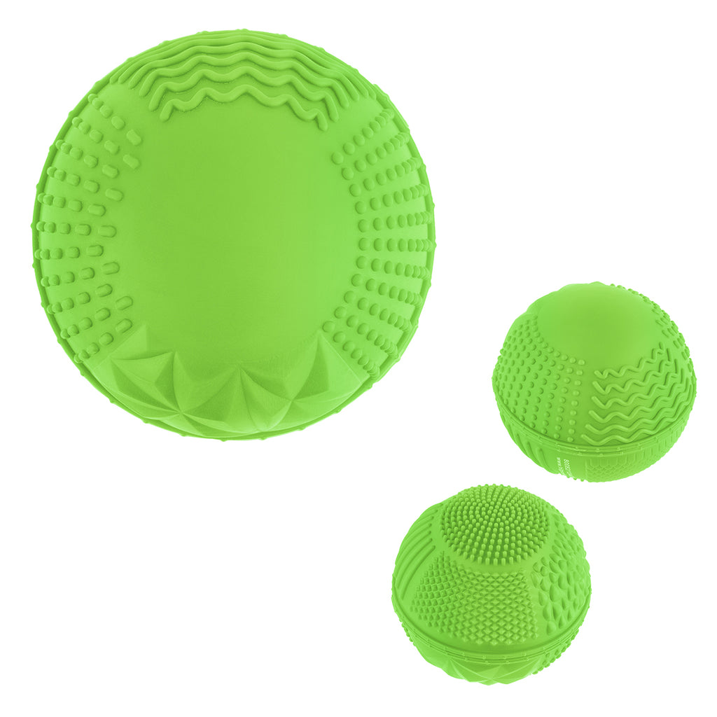 Bouncy Ball with a Textured Fidget - Lime Green