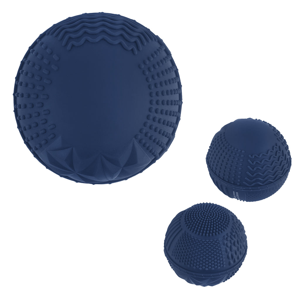 Bouncy Ball with a Textured Fidget - Navy