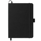 Bound Notebook with Recycled 600D Cover, 5 x 7 Inches - Black - Front 2