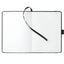 Bound Notebook with Recycled 600D Cover, 5 x 7 Inches - Black - Front