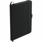 Bound Notebook with Recycled 600D Cover, 5 x 7 Inches - Black - Right Angle