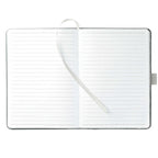 Bound Notebook with Recycled 600D Cover, 5 x 7 Inches - Gray - Front