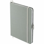 Bound Notebook with Recycled 600D Cover, 5 x 7 Inches - Gray - Left Angle 2