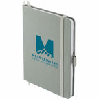 Bound Notebook with Recycled 600D Cover, 5 x 7 Inches - Gray - Left Angle