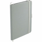 Bound Notebook with Recycled 600D Cover, 5 x 7 Inches - Gray - Right Angle
