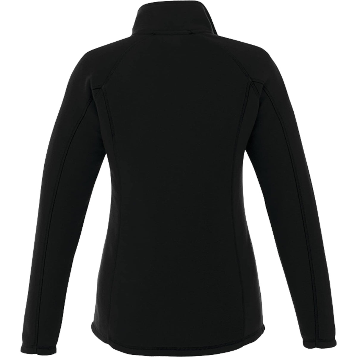 Bowlen Anti-Pill Microfleece Half Zip for Women Embroidery - Black - Back Flat