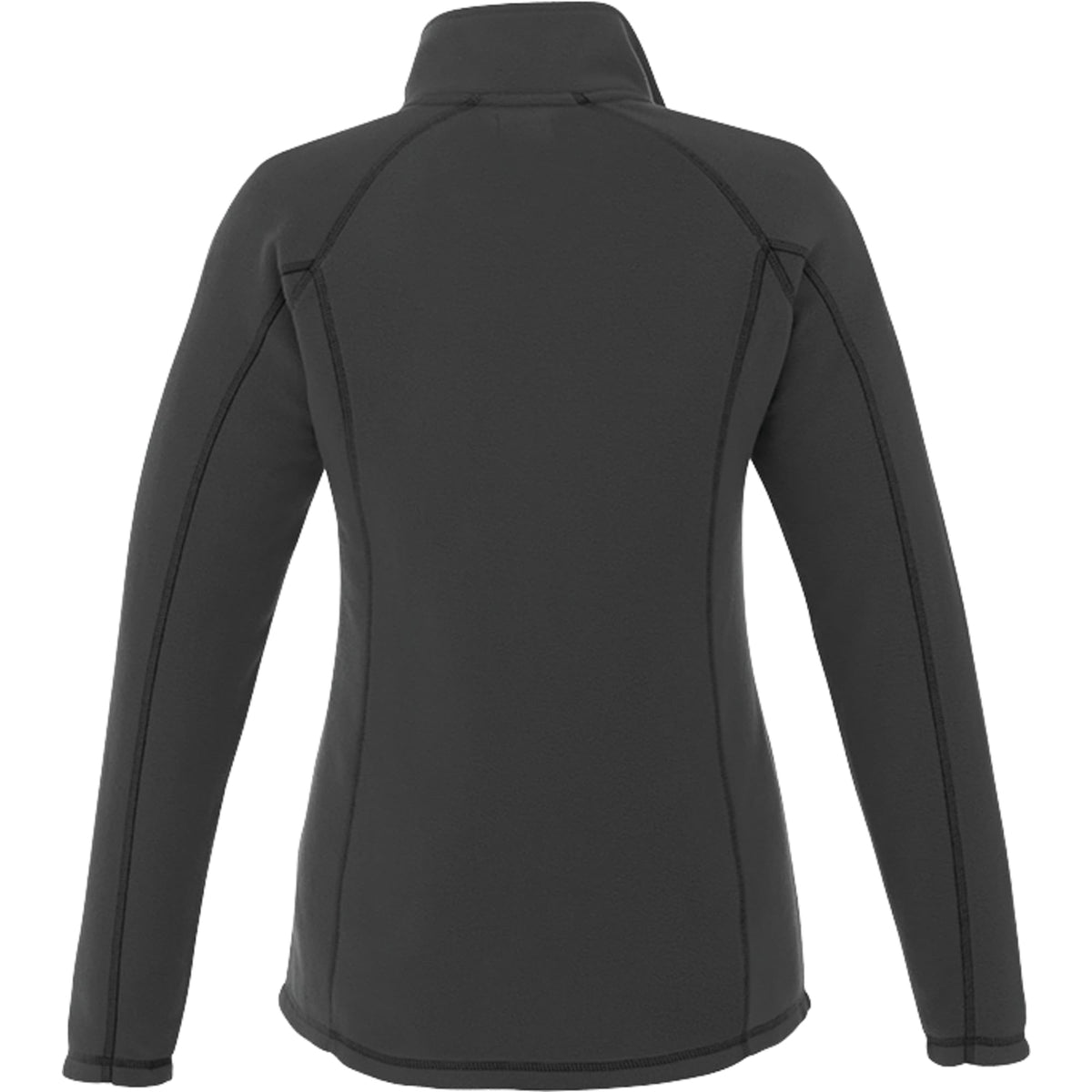 Bowlen Anti-Pill Microfleece Half Zip for Women Embroidery - Grey Storm - Back Flat