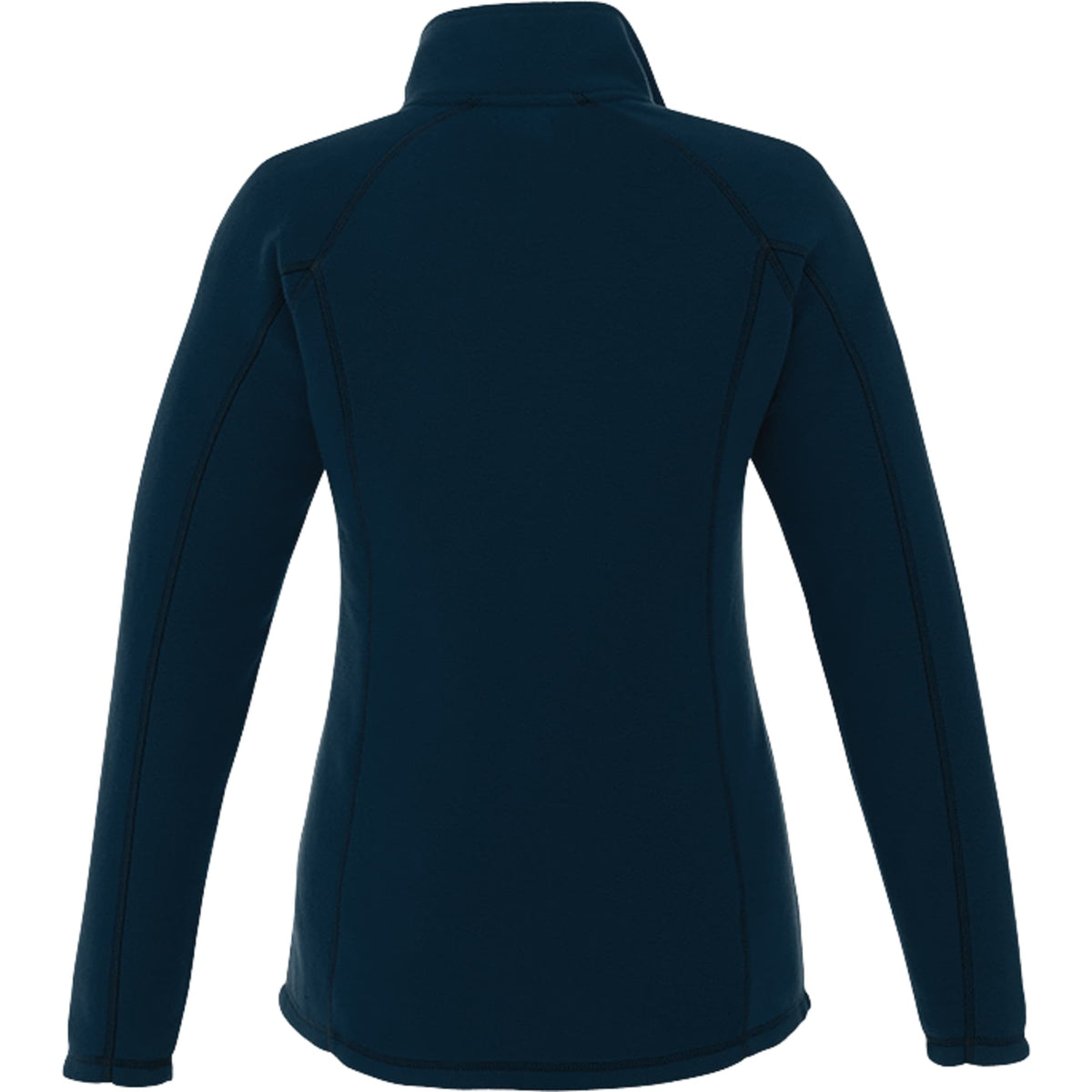 Bowlen Anti-Pill Microfleece Half Zip for Women Embroidery - Navy - Back Flat