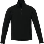 Bowlen Anti-Pill Microfleece Quarter Zip for Men Embroidery - Black - Back Flat 2