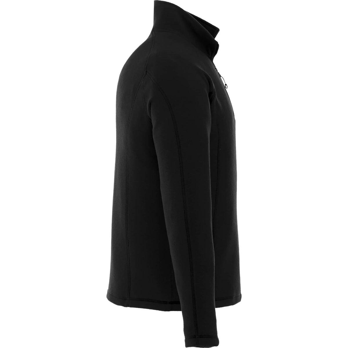 Bowlen Anti-Pill Microfleece Quarter Zip for Men Embroidery - Black - Right Side
