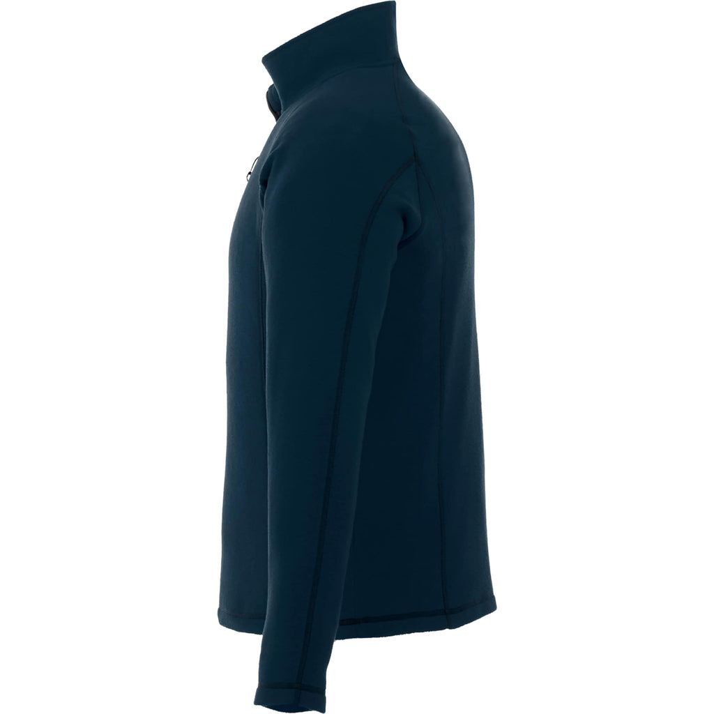 Bowlen Anti-Pill Microfleece Quarter Zip for Men Embroidery - Navy - Left Side