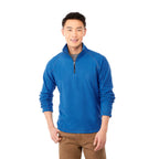 Bowlen Anti-Pill Microfleece Quarter Zip for Men Embroidery - Olympic Blue - Front