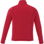 Bowlen Anti-Pill Microfleece Quarter Zip for Men Embroidery - Team Red - Back Flat