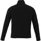Bowlen Anti-Pill Microfleece Quarter Zip for Men Laser Engraving - Black - Back Flat