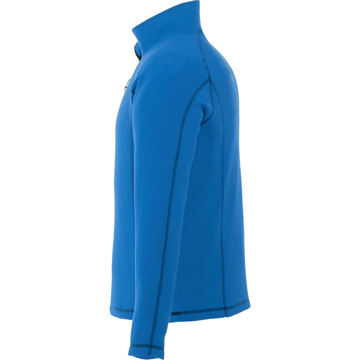Bowlen Anti-Pill Microfleece Quarter Zip for Men Laser Engraving - Olympic Blue - Left Side