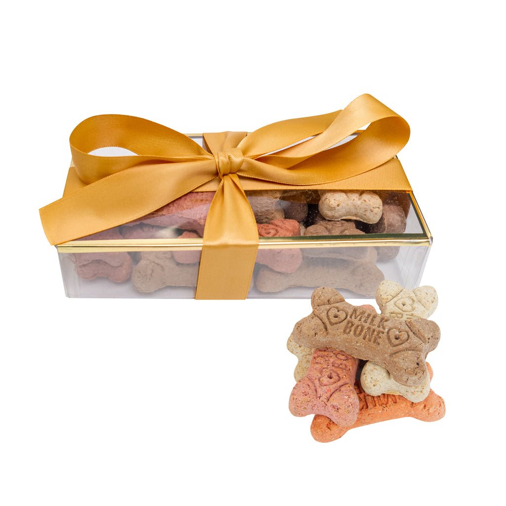 Box with a Gold Rim, Filled with Dog Bones - Dog Bones in a Gold Rimmed Box