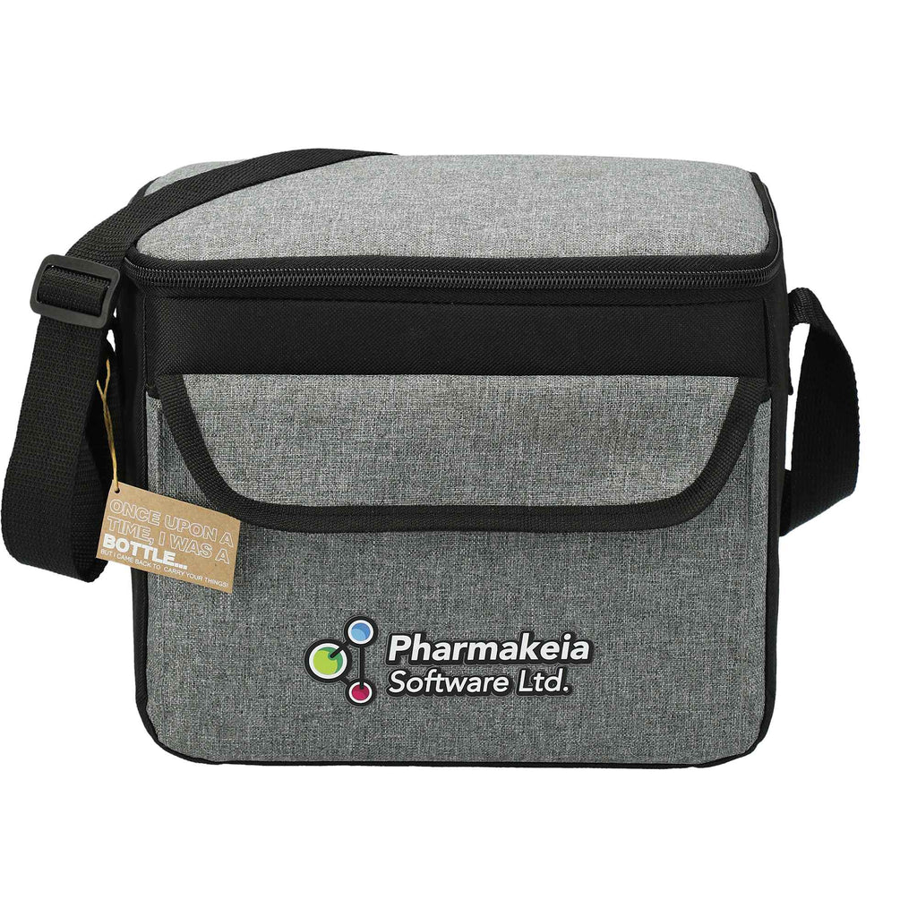 Boxy Recycled Lunch Cooler for 9 Cans Embroidery - Graphite - Front
