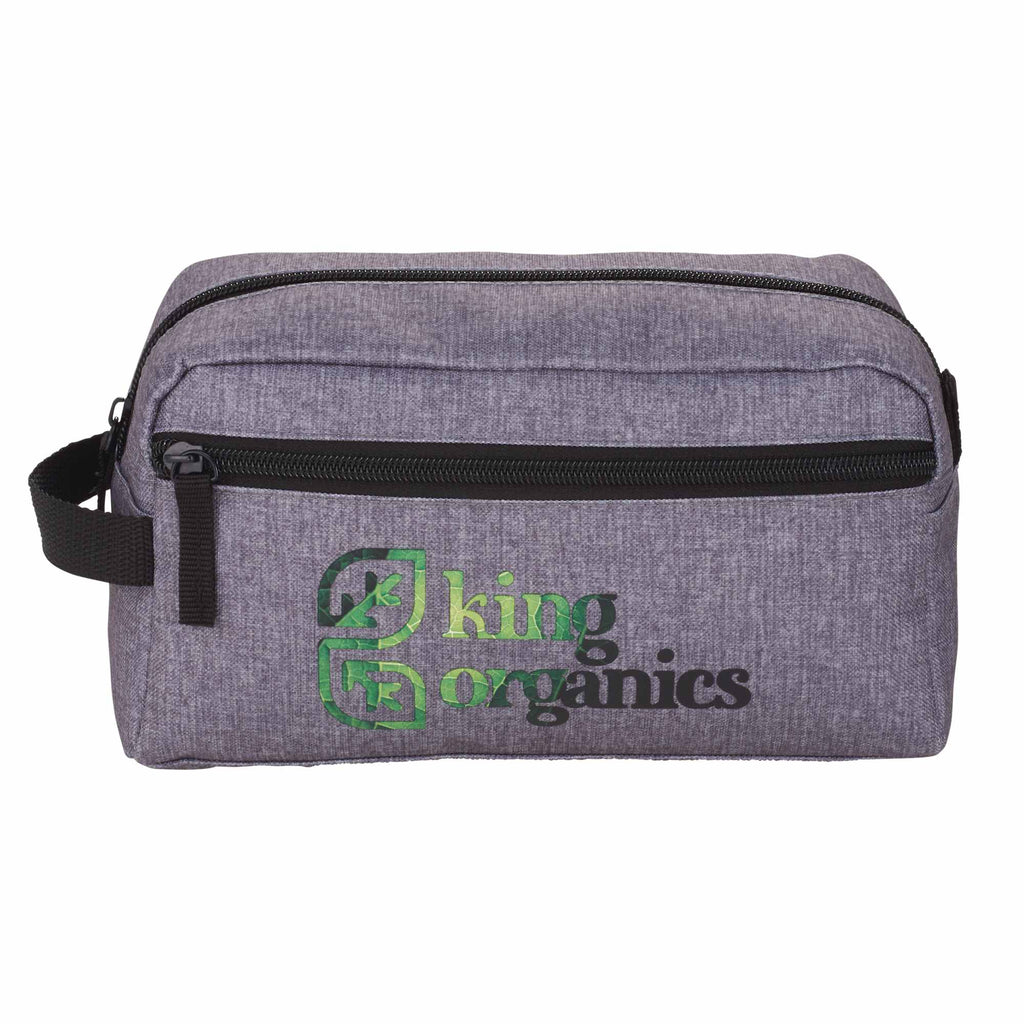 Boxy Zip Travel Pouch in Graphite - Graphite - Front