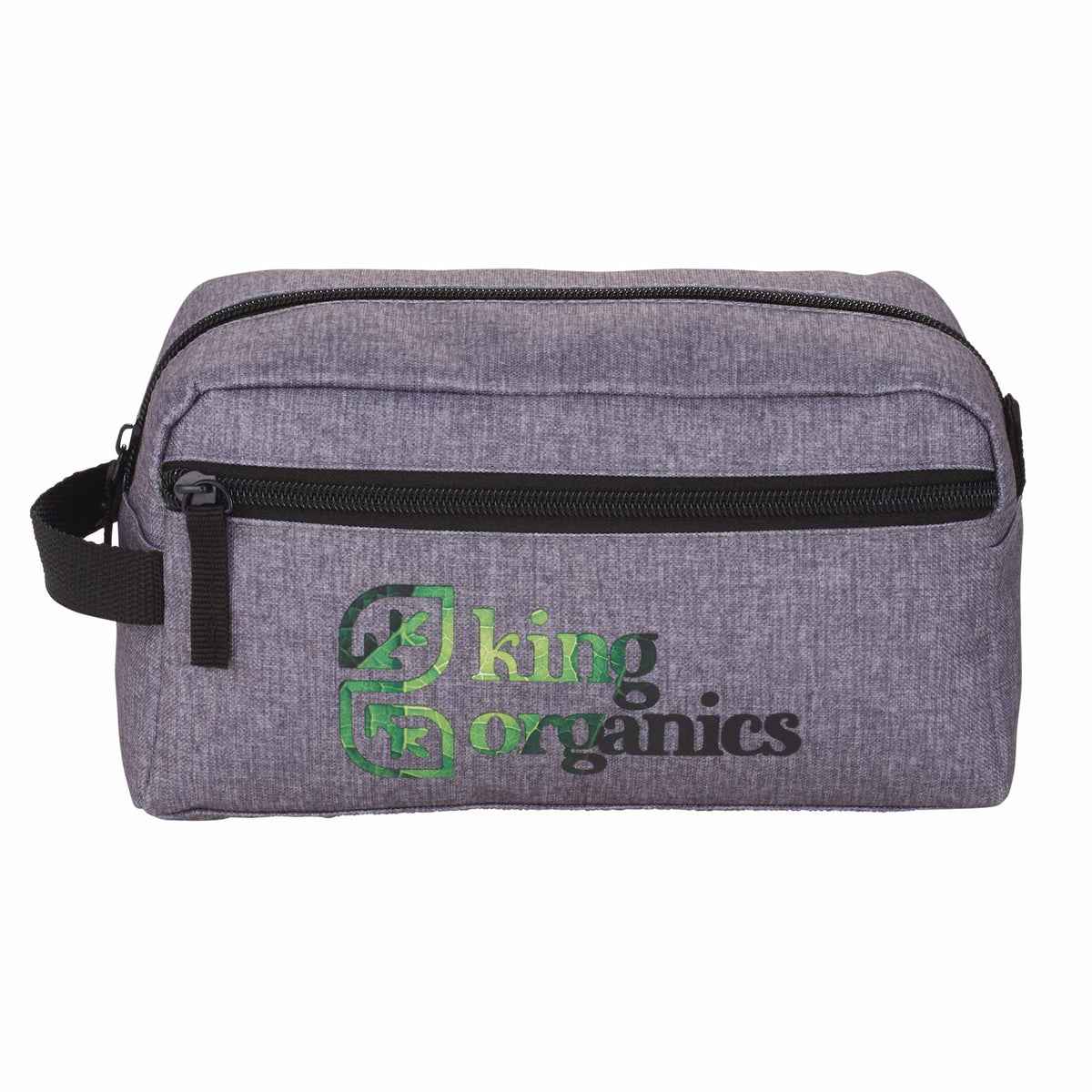 Boxy Zip Travel Pouch in Graphite - Graphite - Front