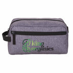 Boxy Zip Travel Pouch in Graphite Transfer - Graphite - Front