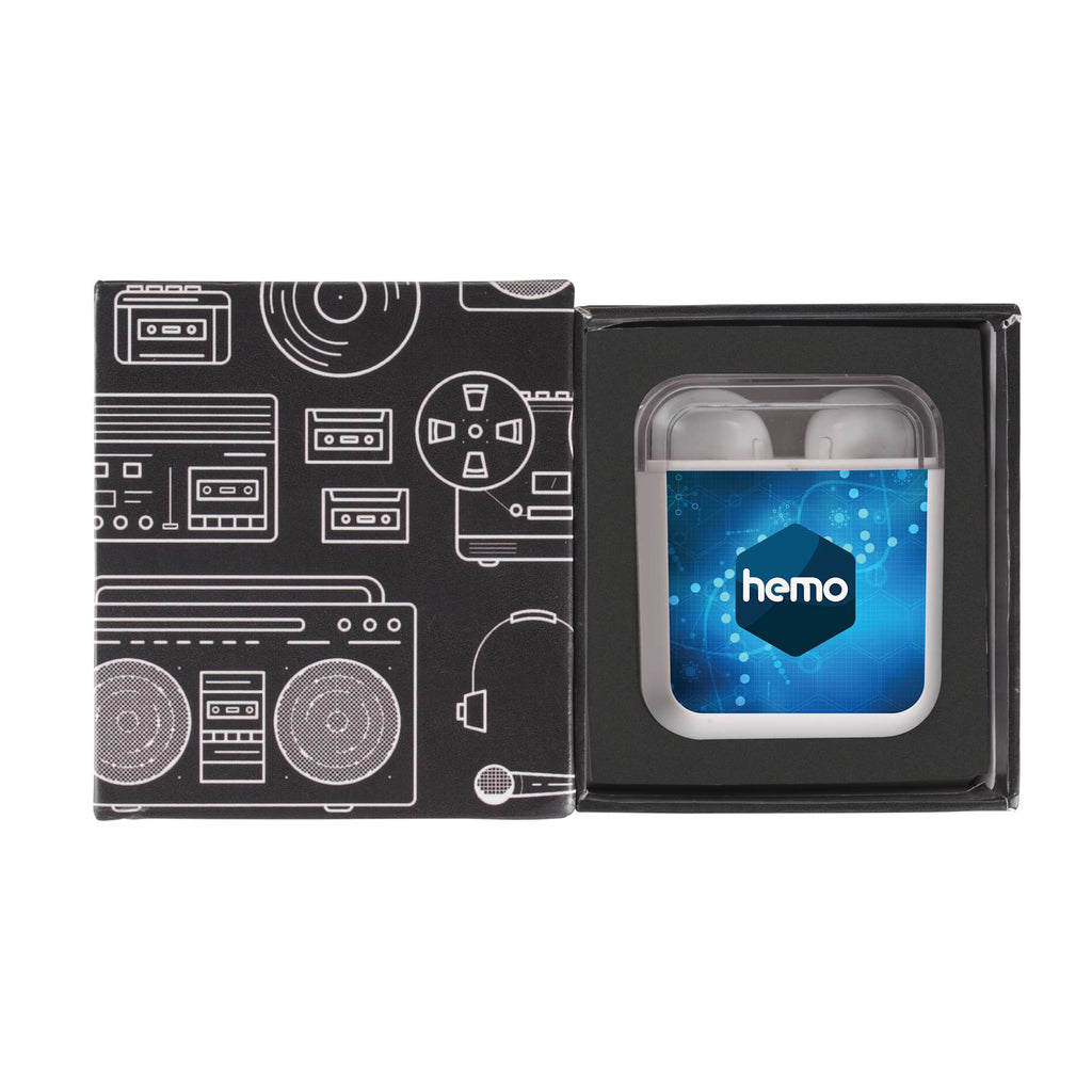 Braavos Wireless Earbuds with Power Bank Case Full Color - White - Photo 5