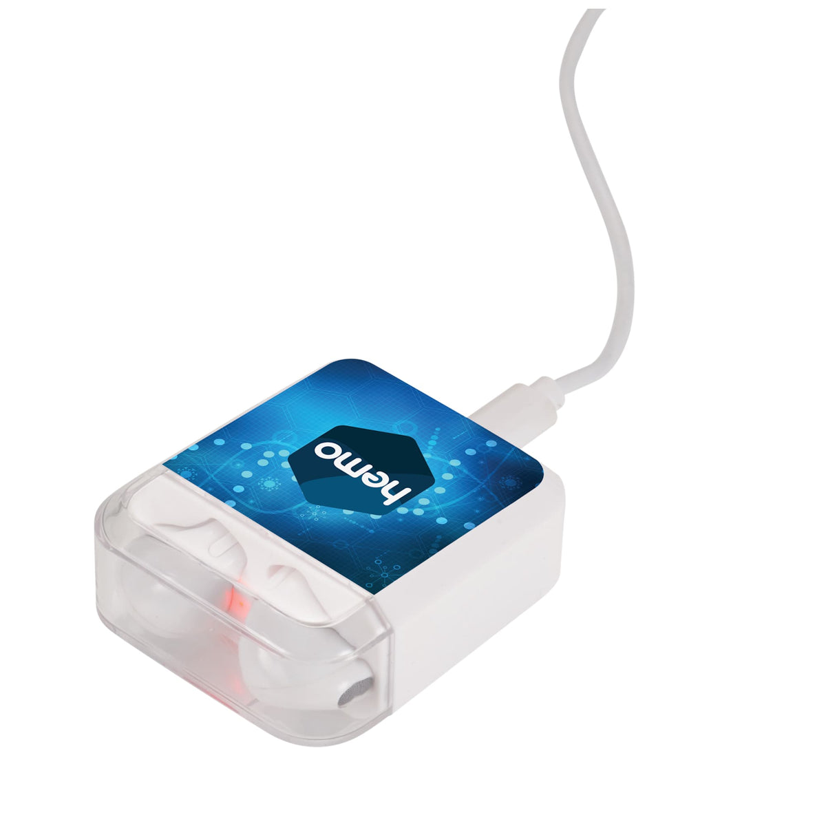 Braavos Wireless Earbuds with Power Bank Case Full Color - White - Photo