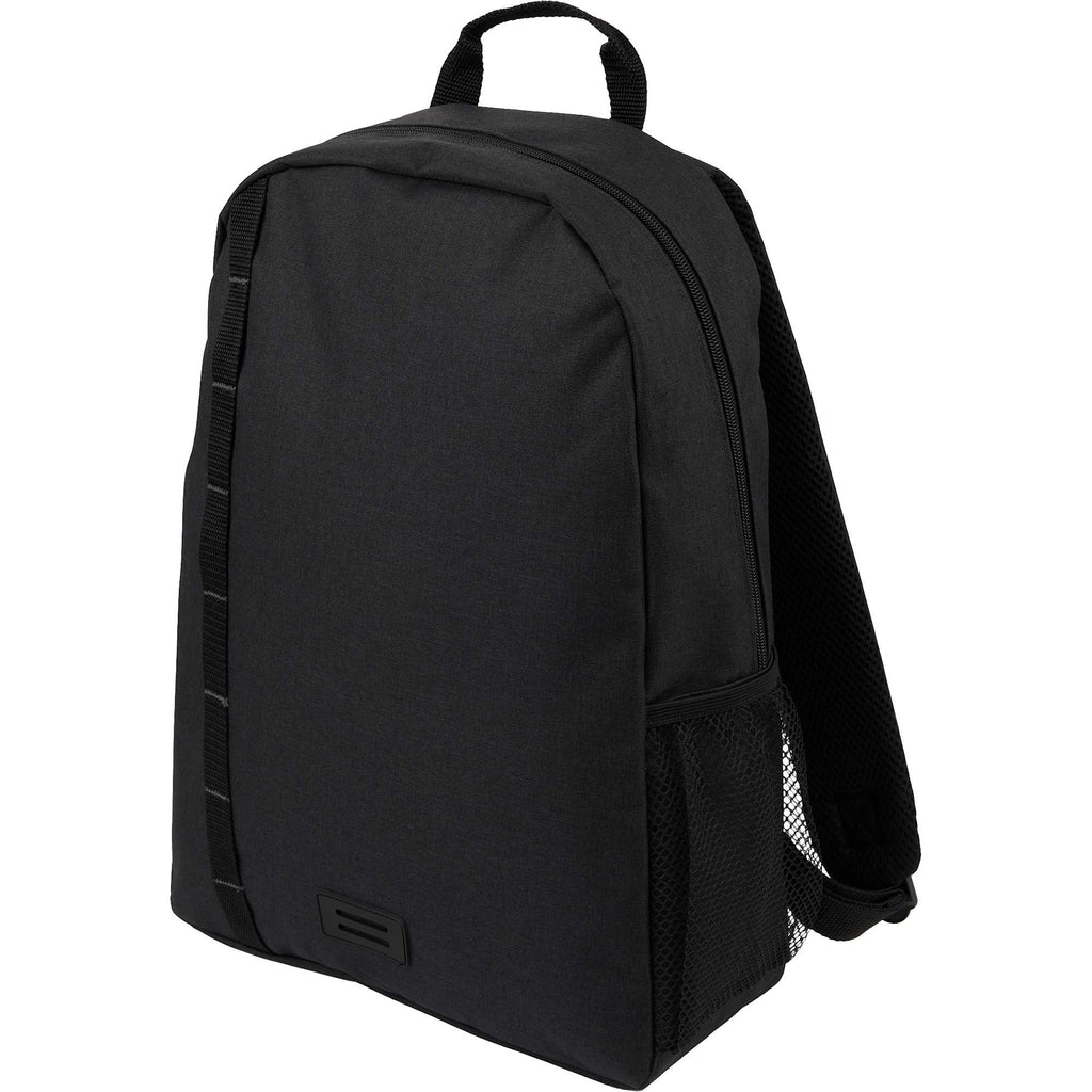 Brady Computer Backpack in Recycled PET, 15 Inch Full Color - Charcoal - Left Angle