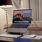 BrandCharger Ascend Eco Foldable Laptop Stand - Gray - Inuse