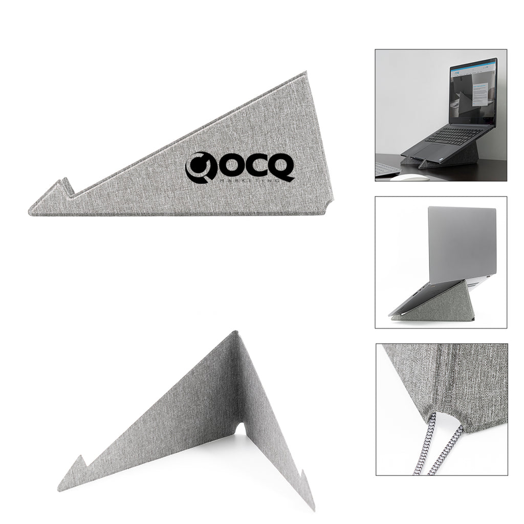 BrandCharger Ascend Eco Foldable Laptop Stand - Gray - Silk Screen