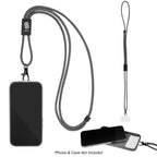 BrandCharger Phone Lanyard, Tether Cord - Black - Silk Screen