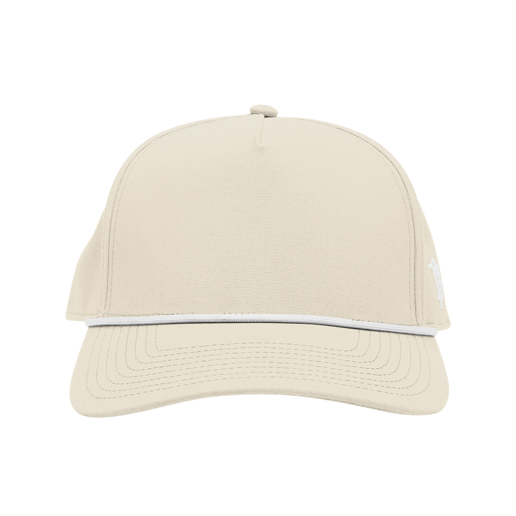 Branded Bills 33409 Canvas Rope Cap, Bare Curved Embroidery - Beige - Front
