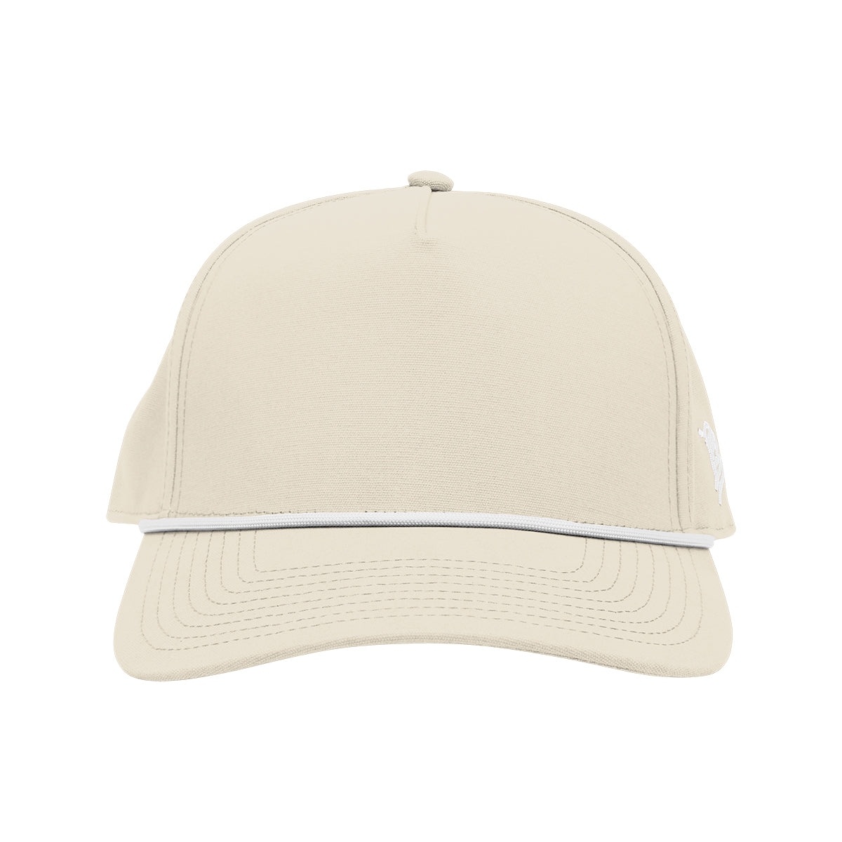 Branded Bills 33409 Canvas Rope Cap, Bare Curved Embroidery - Beige - Front