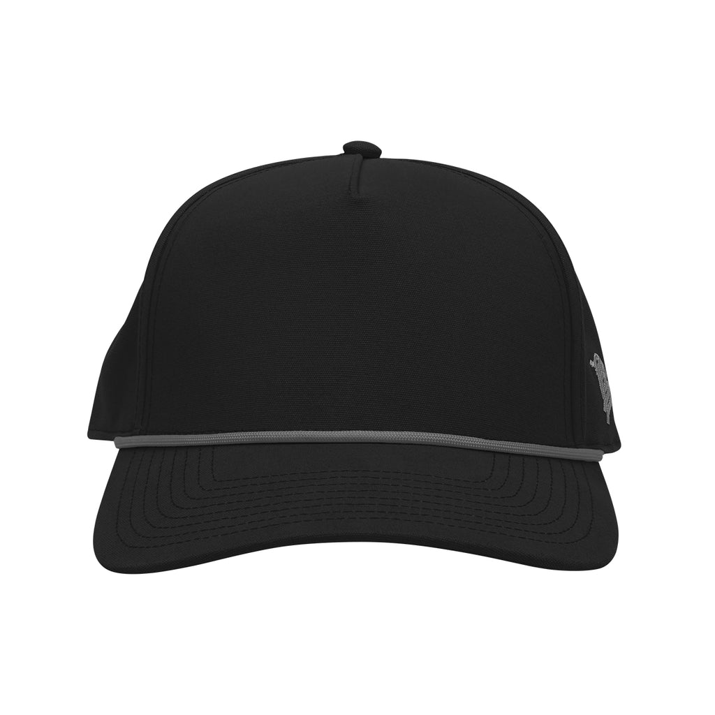 Branded Bills 33409 Canvas Rope Cap, Bare Curved Embroidery - Black - Front