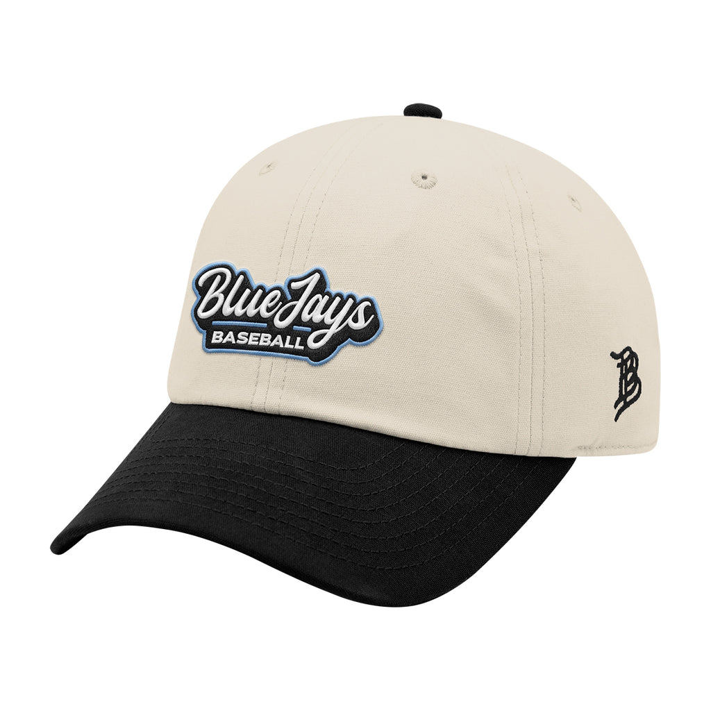 Branded Bills 525-01X Bare Curved Performance Cotton Dad Cap - Beige with Black - Embroidery
