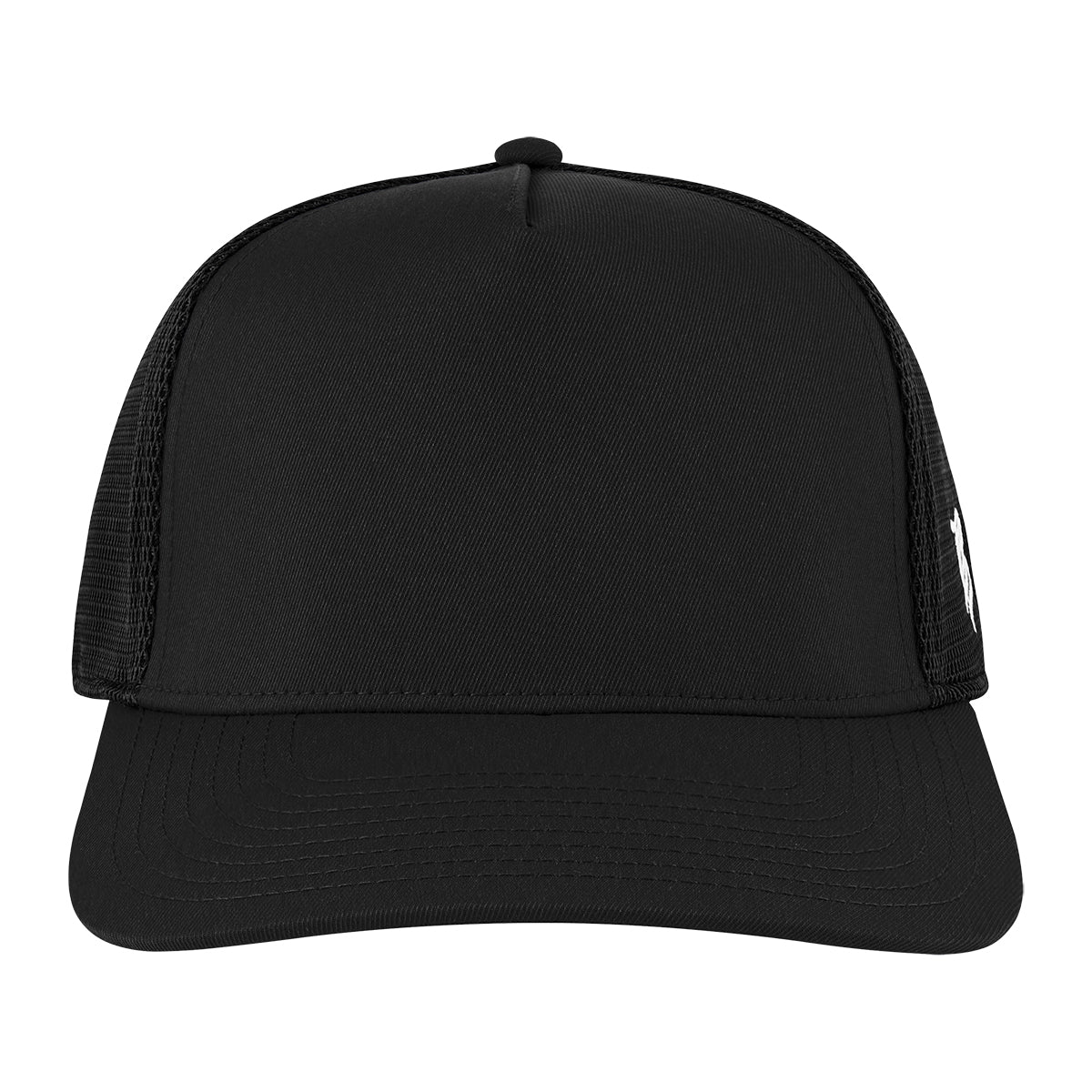 Branded Bills 545-02T Trucker Cap, Bare Curved Embroidery - Black - Front