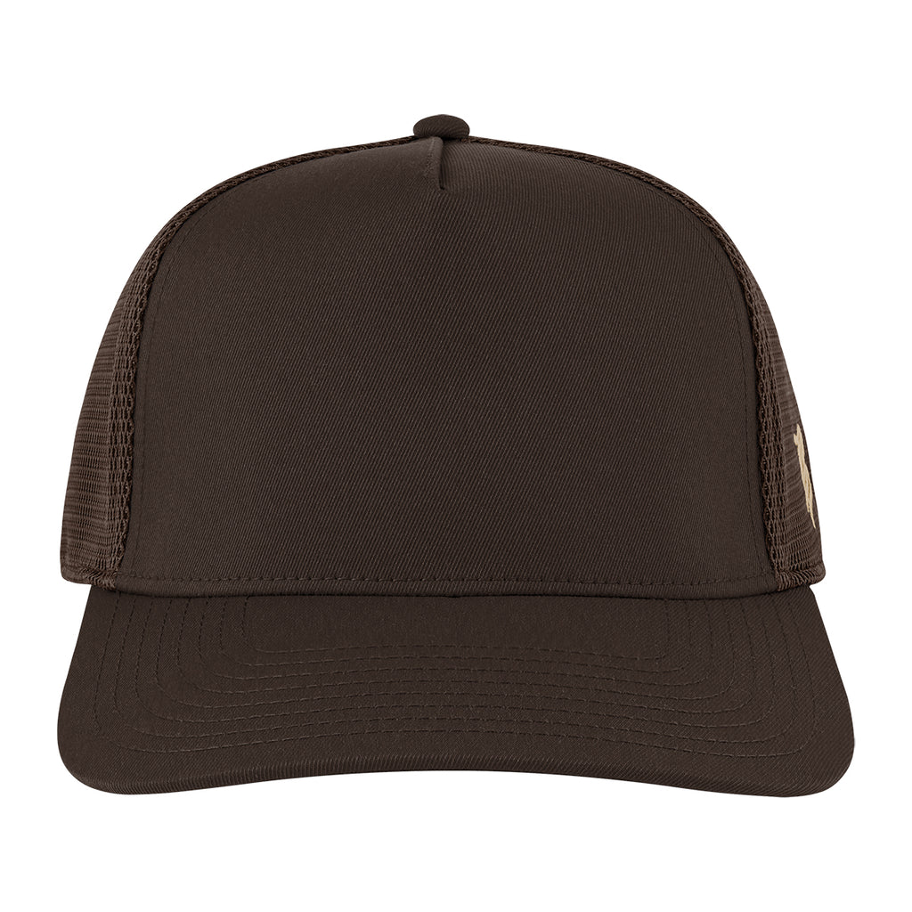 Branded Bills 545-02T Trucker Cap, Bare Curved Embroidery - Brown - Front