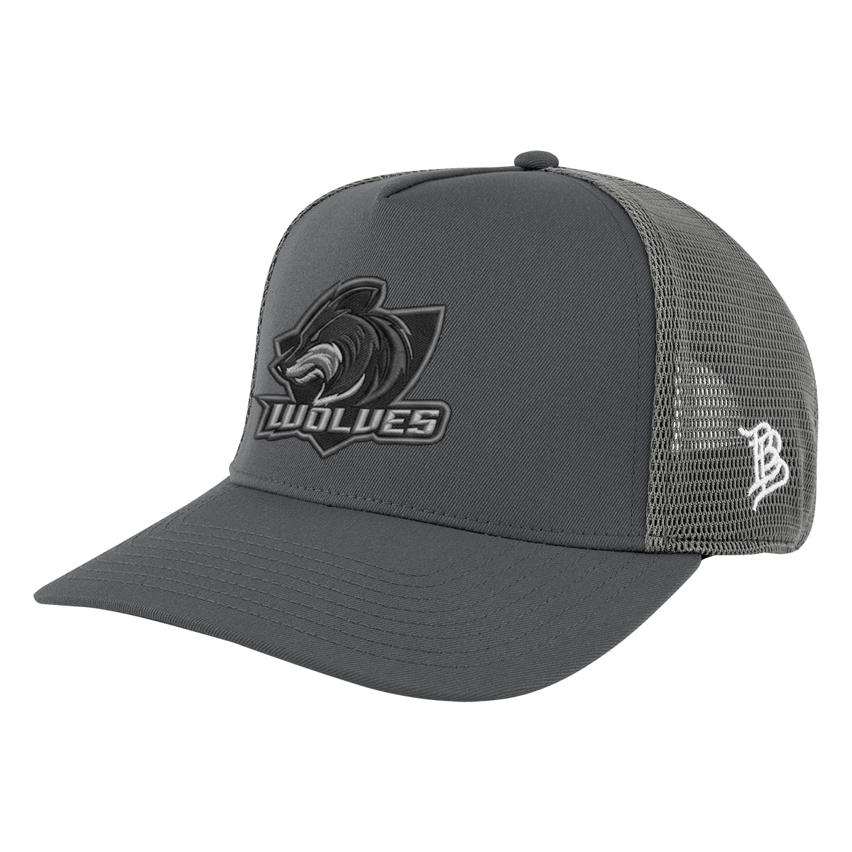 Branded Bills 545-02T Trucker Cap, Bare Curved Embroidery - Iron - Embroidery