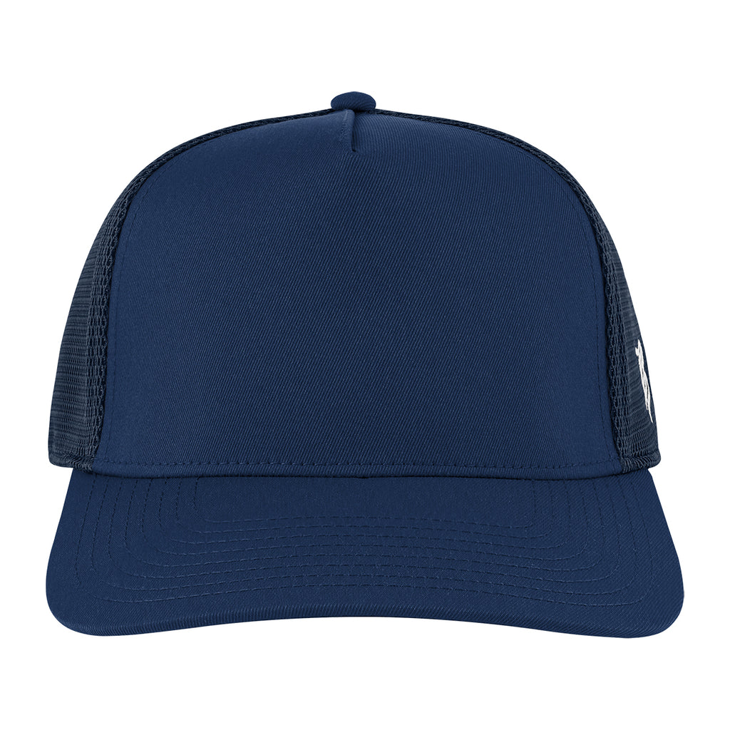 Branded Bills 545-02T Trucker Cap, Bare Curved Embroidery - Navy - Front