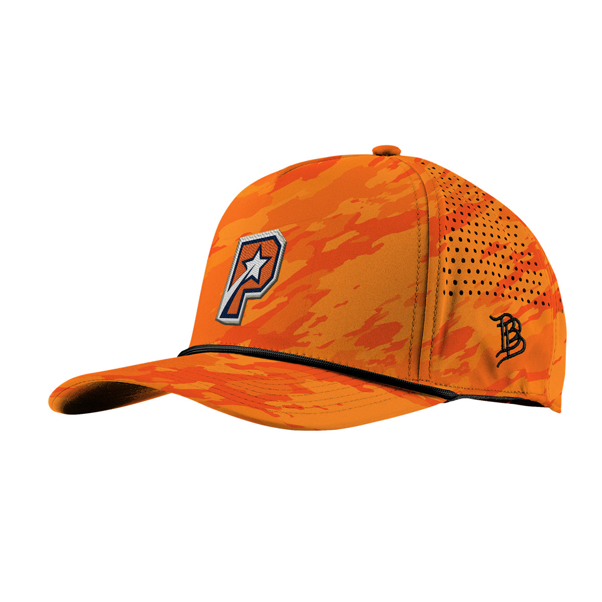 Branded Bills 545 Rope Cap, Bare Curved Embroidery - Blaze Camo - Embroidery