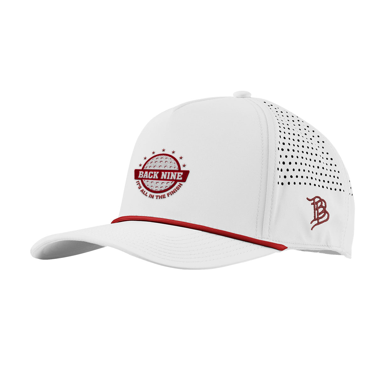 Branded Bills 545 Rope Cap, Bare Curved Embroidery - Red - Embroidery
